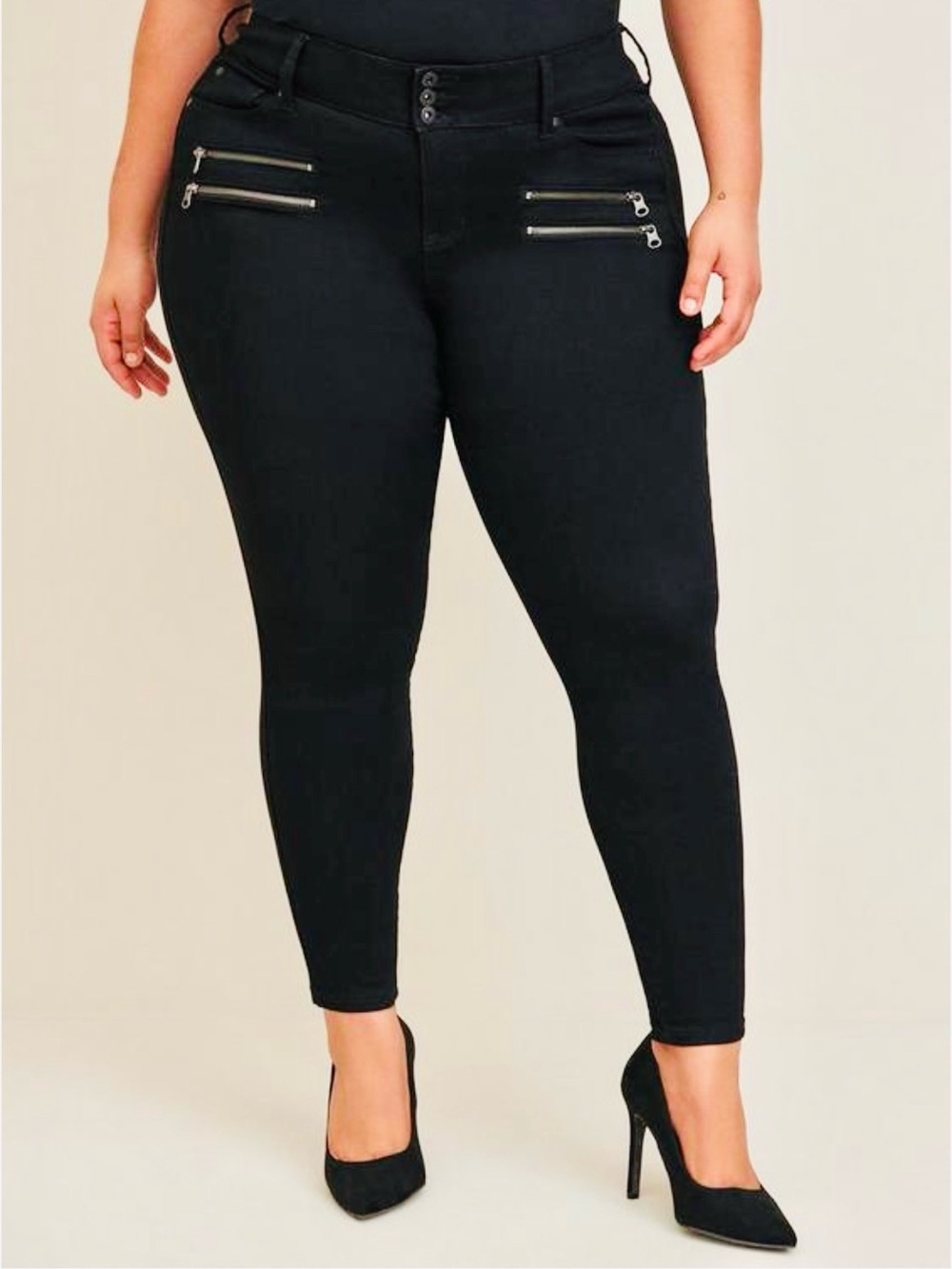 Torrid Jegging Super Soft High Rise Multi Zip Dark Wash Denim Jeans Size 20 NWT